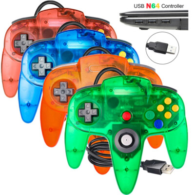 For Nintendo 64 N64 USB Controller Gamepad Joystick For PC MAC Raspberry Pi 3