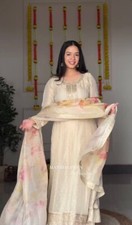 Launching New Tebby Organza Silk Gown With Dupatta For Wedding