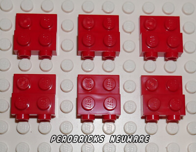 Lego Basic 6x Platte modifiziert Plate 2x2x2/3 rot #99206 NEUWARE