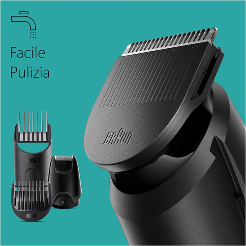 REGOLABARBA Tagliacapelli Uomo, Rasoio Elettrico Barba E Capelli, 8-In-1 Styling - Foto 6 di 14