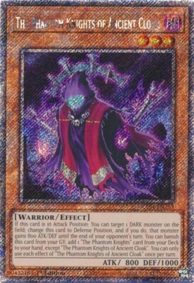 The Phantom Knights of Ancient Cloak (RA04-EN263) - Platinum Secret Rare