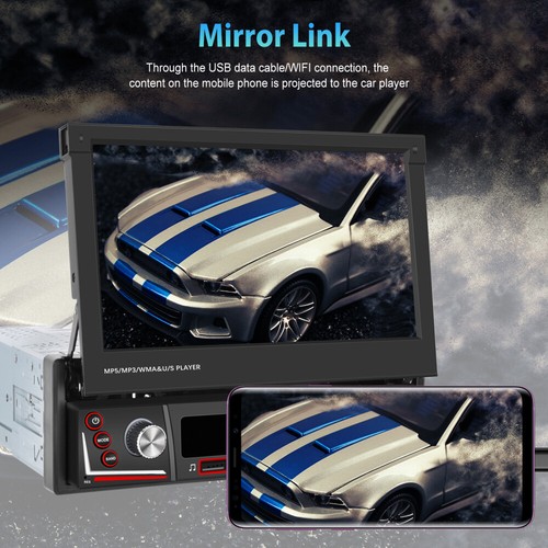 1 Din 7" Touch Flip Out Car Radio Stereo Apple Carplay Android USB Player+Camera - Imagen 3 de 15