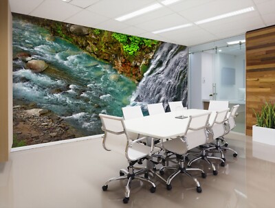 Papier Peint Panoramique 3D Forêt Et Rivière – Style Carly, Impression Murale