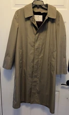 Towne London Fog Trench Coat Tan With Brown Liner Size 38 Regular Men’s Vtg