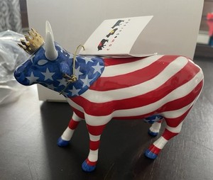 Cow Parade 2001 AMERICAN ROYAL #9189 retired,in porcelain from Westland Giftware