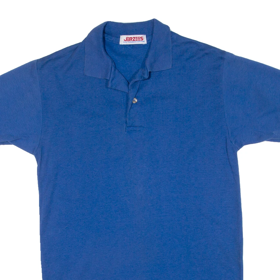 Camisa polo JERZEES para hombre azul S Foto 2 de 4