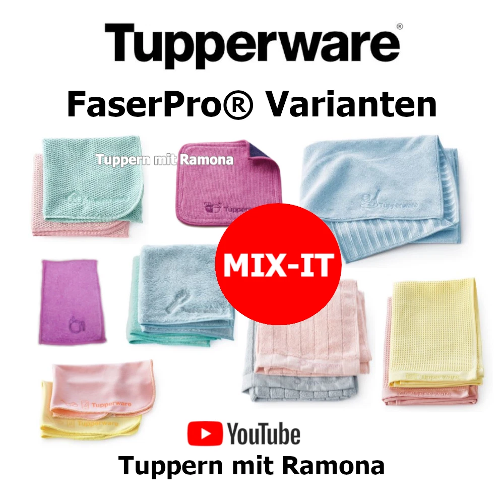 TUPPERWARE Back-Set FaserPro Küche Türks Mkrofasertuch GLASTUCH TUPPERWARE Back-Set FaserPro Küche Türks Mkrofasertuch GLASTUCH