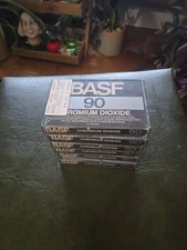 6 Pack - NEW Sealed Vintage BASF 90 Chromium Dioxide Blank Cassette Audio Tapes 
