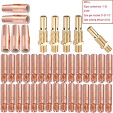 40 PCS MIG Welding Gun Kit .030 Inch Tip Nozzle Diffuser For 100L Tweco 1