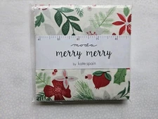 Moda Merry Merry by Kate Spain charm pack rare new 42  5" Christmas winter