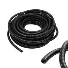 1/4 Inch Wire Loom Split Tubing - 50ft Cord Protector 1/4"-50ft, Black