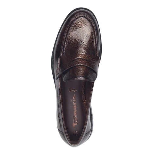 Mocassino Da Donna, Tamaris, naplack marrone, numero 38, nuovo con scatola - Immagine 4 di 4