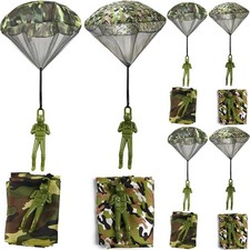 6PCS Army Camo Parachute Toys Hand Throwing Kids Outdoor Games Toys  Army Men