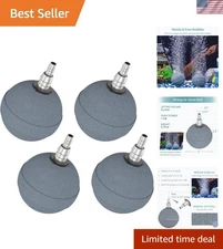 Efficient 2 Inch Air Stones for Aquarium & Hydroponics - 4 Pack for Clear Water