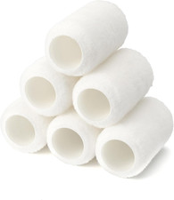 6 Pack 4 Inch Paint Roller Covers, 1/2" Nap, Replacement Paint Roller Sleeves