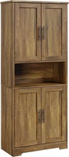 70" Tall Wood Kitchen Pantry Storage Cabinets Doors Shelves Cupboard Organizer