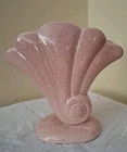Vintage Red Wing Pink Speckled Shell Ceramic Vase, USA #892