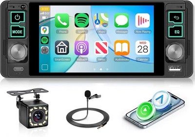 5.1'' Android Auto Carplay Single DIN Stereo with Backup Camera