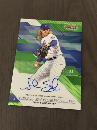 2017 Bowman's Best of Green Refractor Auto /99 #B17-NS NOAH SYNDERGAARD Signed
