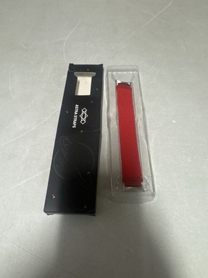 Astra Straps Red Nylon Sport Loop Band For Apple Watch Adjustable Strap