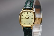  Near MINT LONGINES 110 6455 Gold Dial 23mm Quartz Women's Watch Vintage