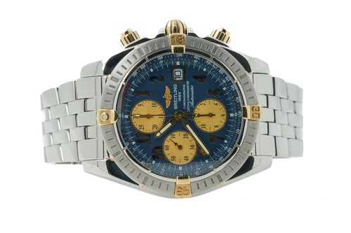 Breitling Chronomat Evolution B13356 B156C48PA Blue / Champagn...