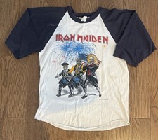 Vtg 1985 Iron Maiden 4 Th Of July Concert Tour Shirt