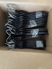30-Pack PCS Clothes Hanger Black Plastic Hangers Heavy Duty