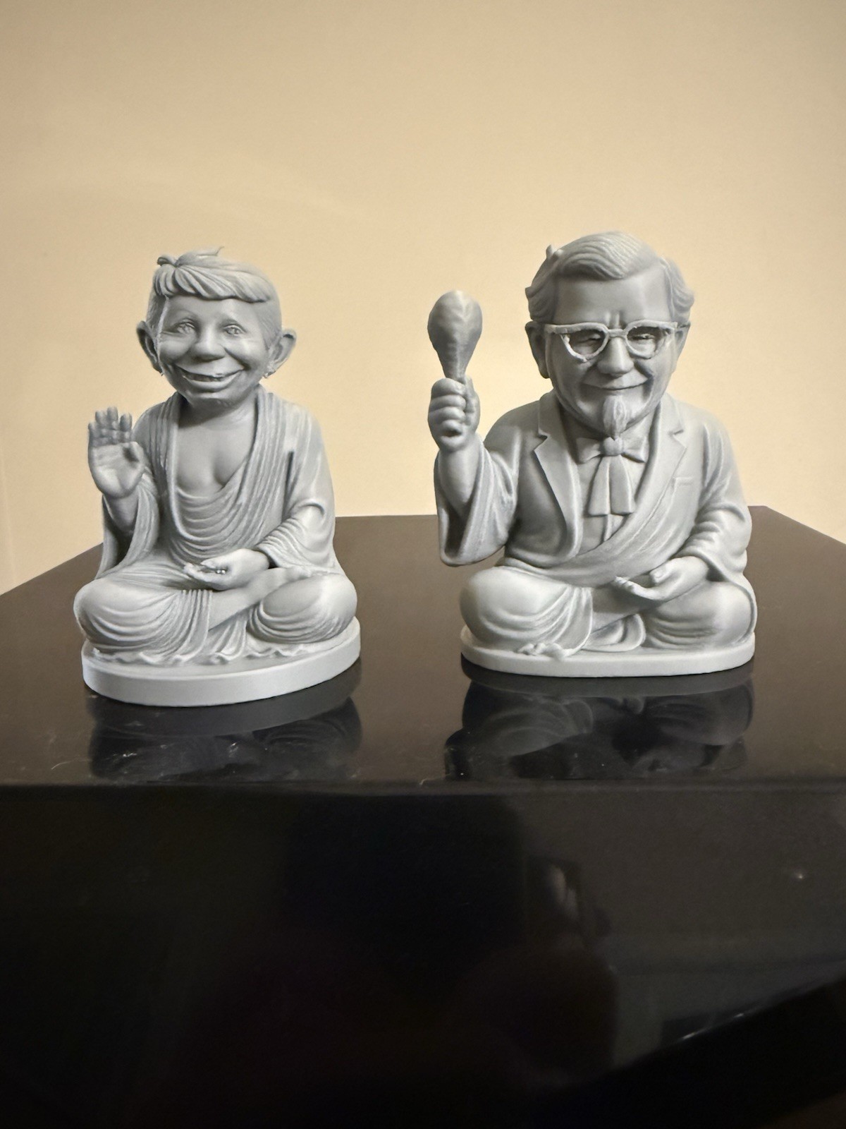Alfred E Newman Buddha Statue - 3D Printed Figure - Mad Magazine