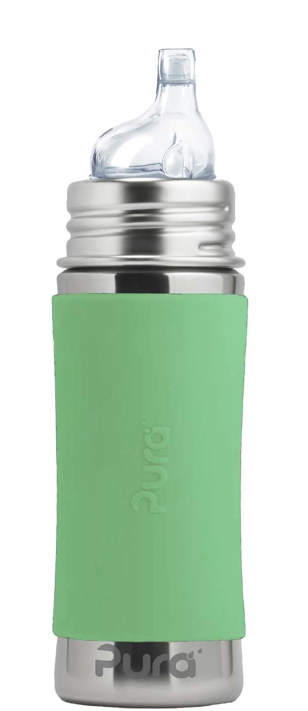Stainless Steel Sippy Cup 11oz with Silicone Spout - Plastic