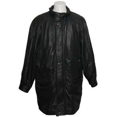 Enrico Gorlani, Lederjacke, Herren, Größe: 56, Schwarz, Leder/Polyester #xUf
