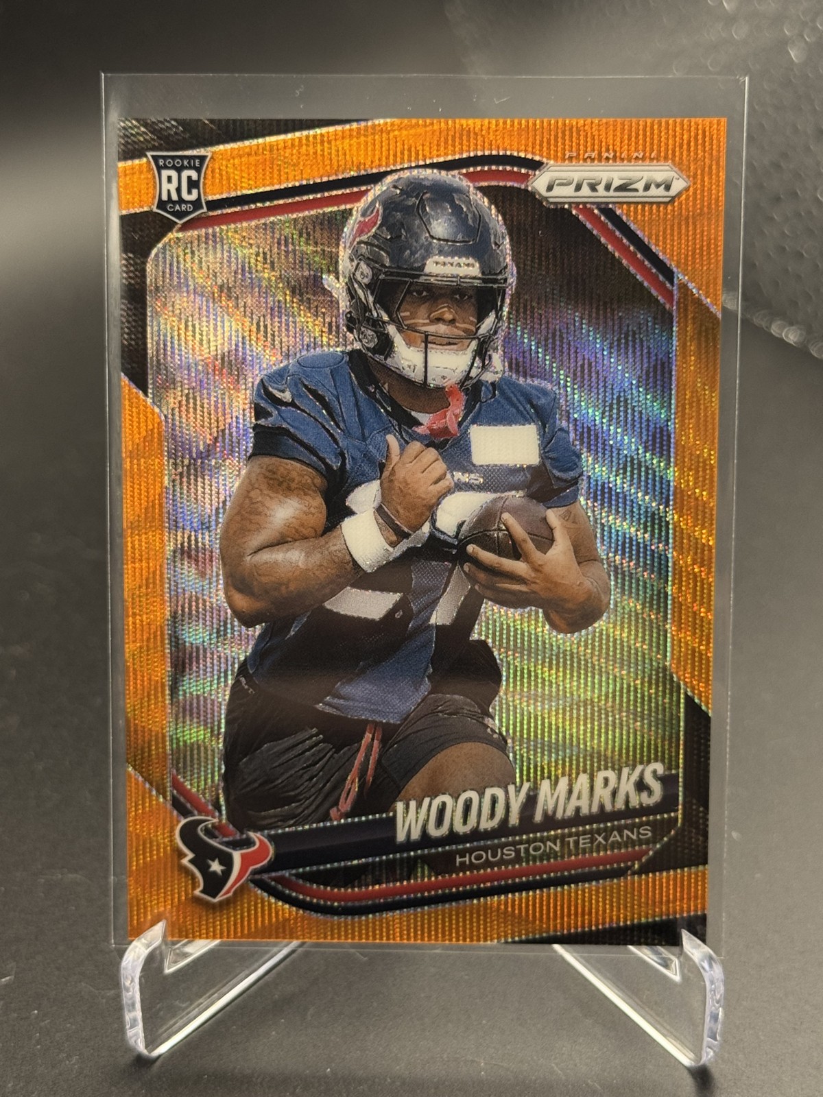 2025 Panini Prizm - Rookies Woody Marks #395 Orange Wave Prizm /65 (RC)