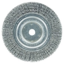 36203 Wolverine 6 Crimped Wire Wheel, 014 Steel Fill, Medium Face, 5/8-1/2