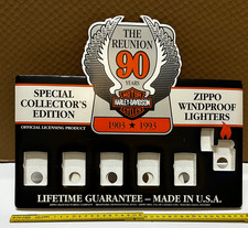 Zippo ORIGINAL DISPLAY aus den  1990er Jahren  Harley-Davidson 90th Years