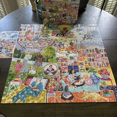 EeBoo Puzzle 1000 Piece Women Reading COMPLETE