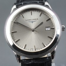 [Quasi Come Nuovo] Orologio Uomo Longines Flagship L4.774.4 Data 39mm Quadrante Grigio Qz 