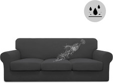 100 Dual Waterproof 4 Pieces Stretch Soft Couch Cover for Dogs, Sofa Slipcover