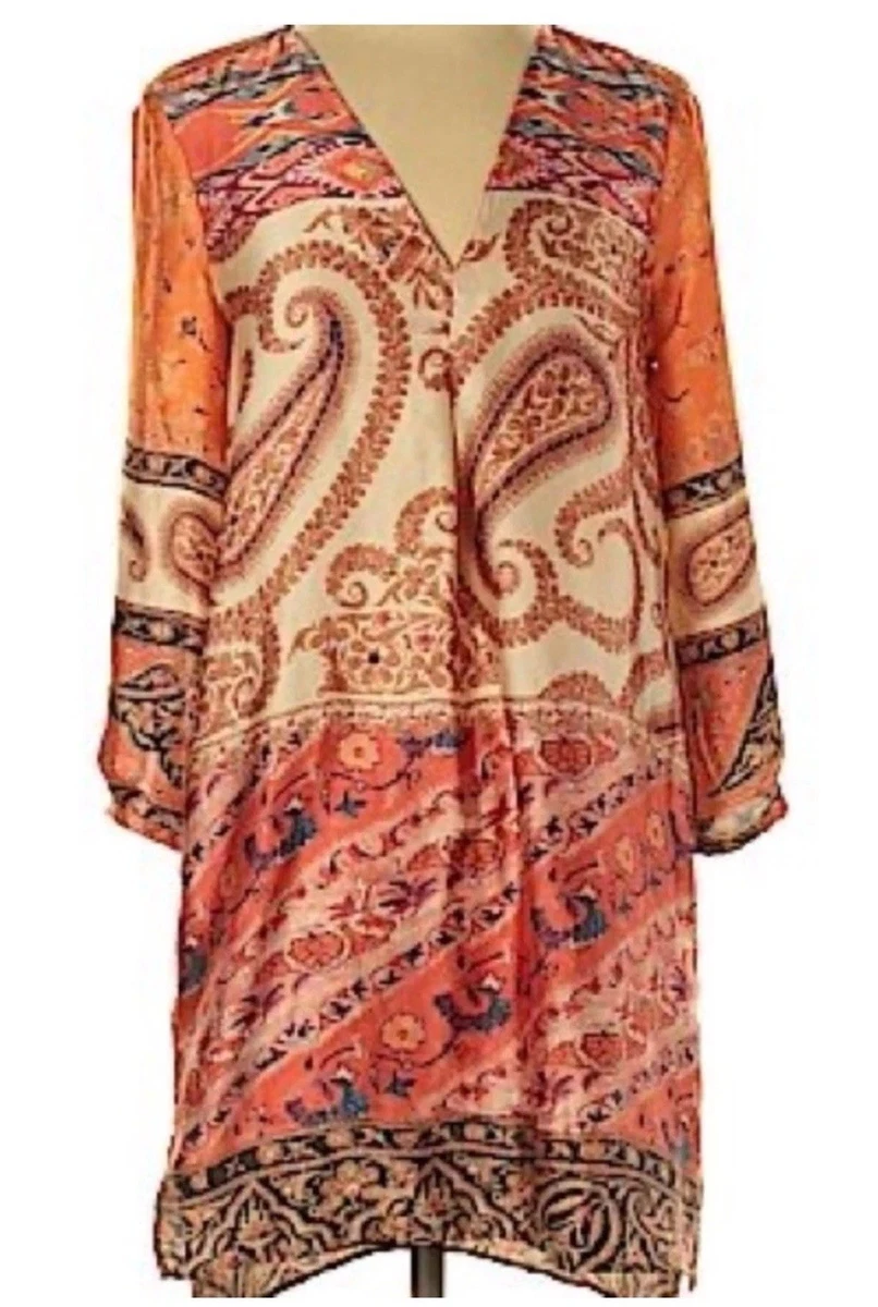 long red flowy dress with sleeves Farm Rio Red Garden Delight Long Sleeve Midi Dress, Garden Delight Red / XXS