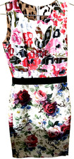 $1795.00 NWT DOLCE & GABBANA FLORAL PRINT SLEEVELESS BROCADE DRESS IT 38/US 2