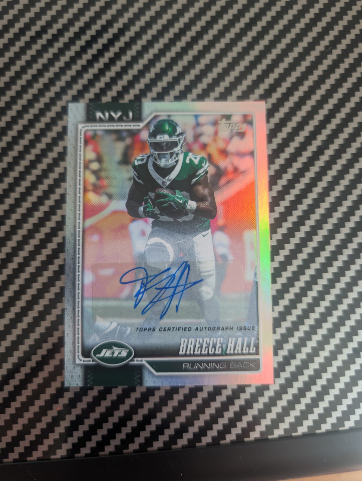 2026 Topps Flagship Football Breece Hall Autograph Holo Foil #162 NY Jets Auto