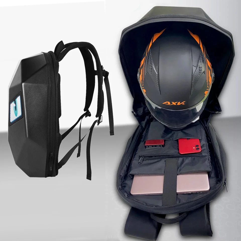 Wasserdicht Led Helm Laptop Motorrad Tasche DIY Rucksack Bluetooth Reisetasche - Bild 4 von 4