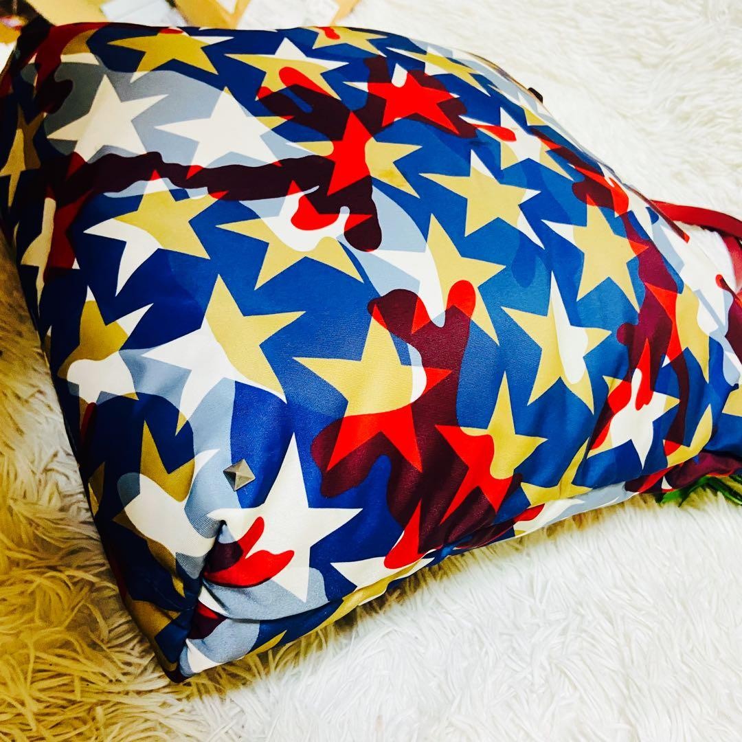 Valentino Garavani Tote Bag Large Star Camouflage Leather Nylon Made in Italy J thumbnail 19