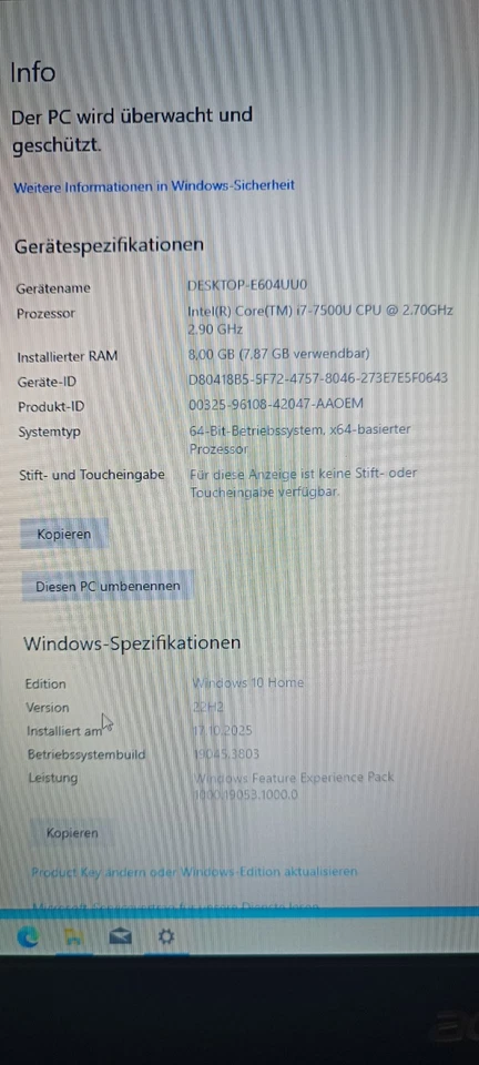 Acer Aspire E5-774G- 17 Zoll - Core i7 - 128GB SSD - 8GB RAM- Notebook Laptop - Bild 3 von 4