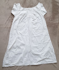 Sehr schönes antikes Nachthemd mit kleinen Ärmeln - Baumwolle, Wäschespitze