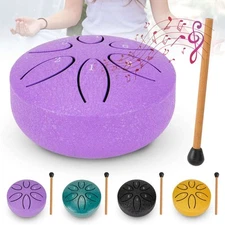 Rain Drum For Outside Garden, Steel Tongue Drum Rain Chime, Handpan Drum 6 Note