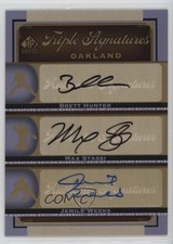 2012 SP Signature Edition Triple Signatures Jemile Weeks Brett Hunter Auto 1a3m