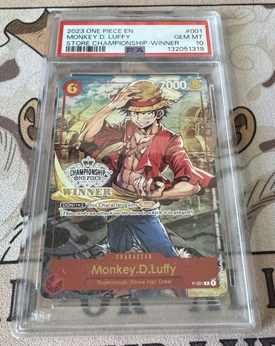 PSA 10 Monkey.D.Luffy (Store Championship Trophy Card) P-001 WINNER - Picture 1 of 2