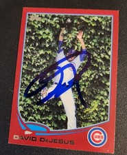 David Dejesus Autograph Signed 2013 Topps Red Border Chicago Cubs