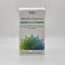 GNC Women's 50-Plus One Daily Multivitamin, Multimineral Support For Women 08/25