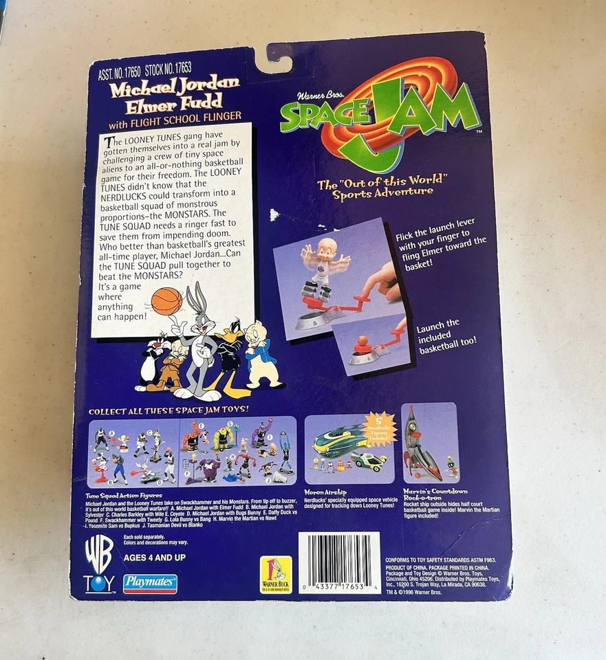 Playmates WB 1996 Space Jam Michael Jordan and Elmer Fudd Collectible Set - Image 2 of 2